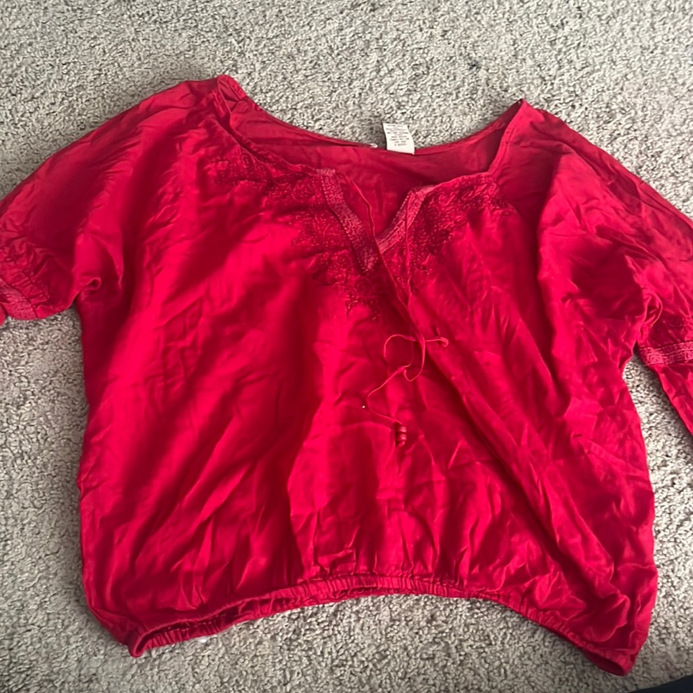 Red blouse